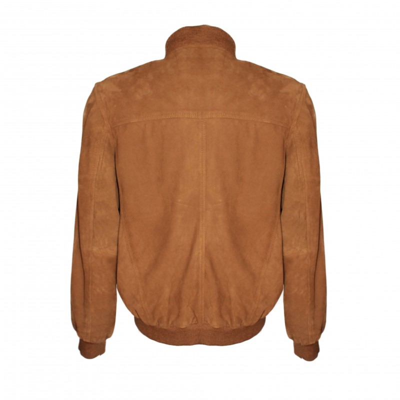 zerimar shoes Chaqueta de ante con bolsillos y cuello de punto SOJUO En oferta