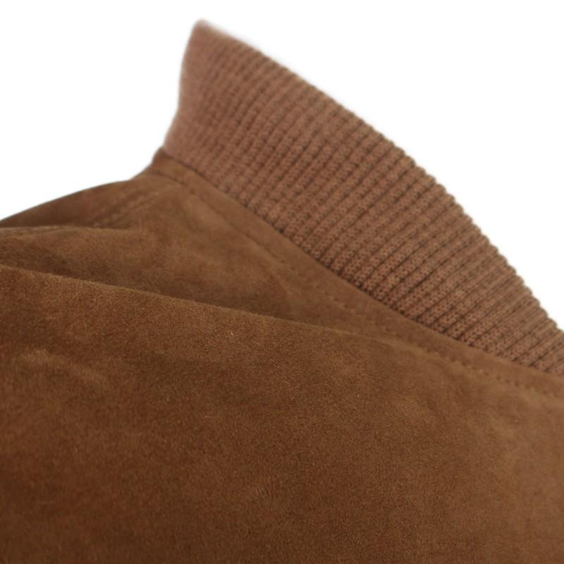 zerimar shoes Chaqueta de ante con bolsillos y cuello de punto SOJUO En oferta