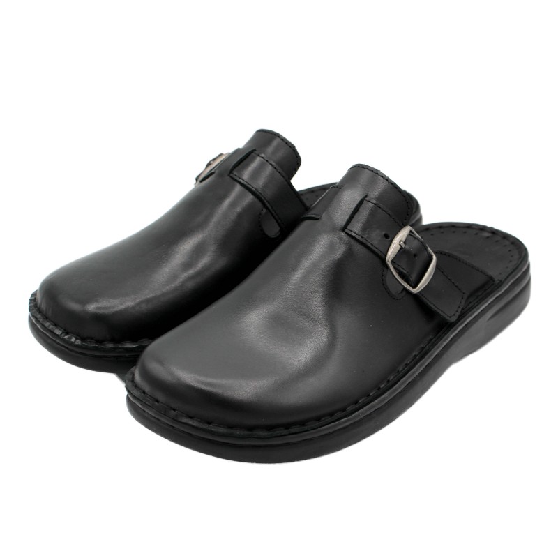 zerimar shoes Zuecos de piel con hebilla modelo BOSTON Grandes ahorros