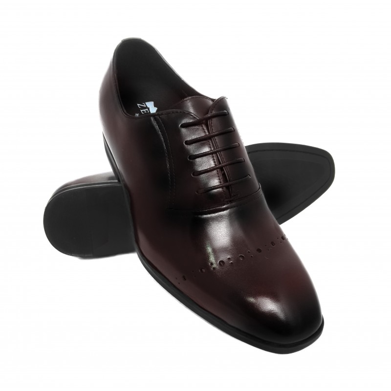 zerimar shoes Zapatos de piel con alzas Interiores para hombre 7 cm