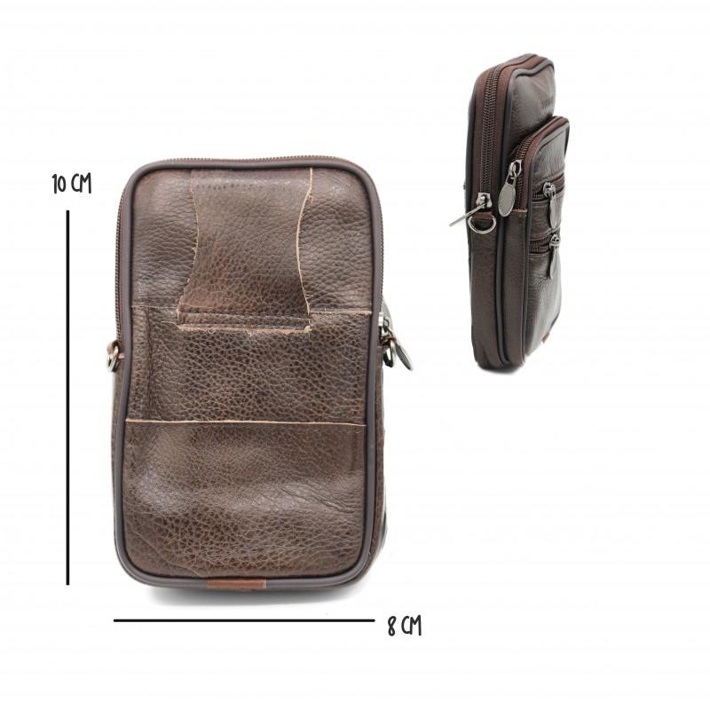 zerimar shoes Bolso bandolera de piel con asa y para cinturón 10x8 cm Rebajas online