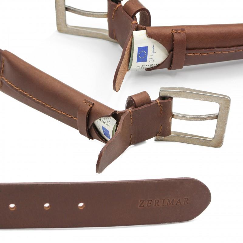 zerimar shoes Cinturón de piel con bolsillo interno modelo PAMAJA Oferta especial de fábrica
