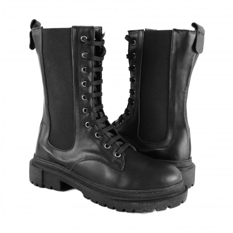 zerimar shoes Botas estilo militar con cremallera y elástico BOMB