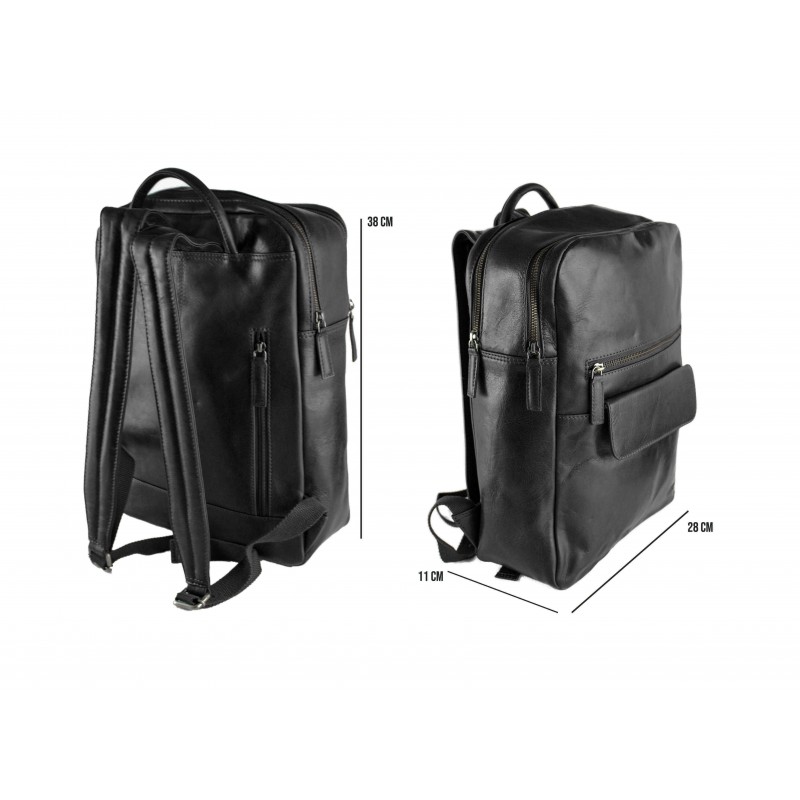 zerimar shoes Mochila de piel natural 38x28x11 cm BLOKE Últimos 2 días