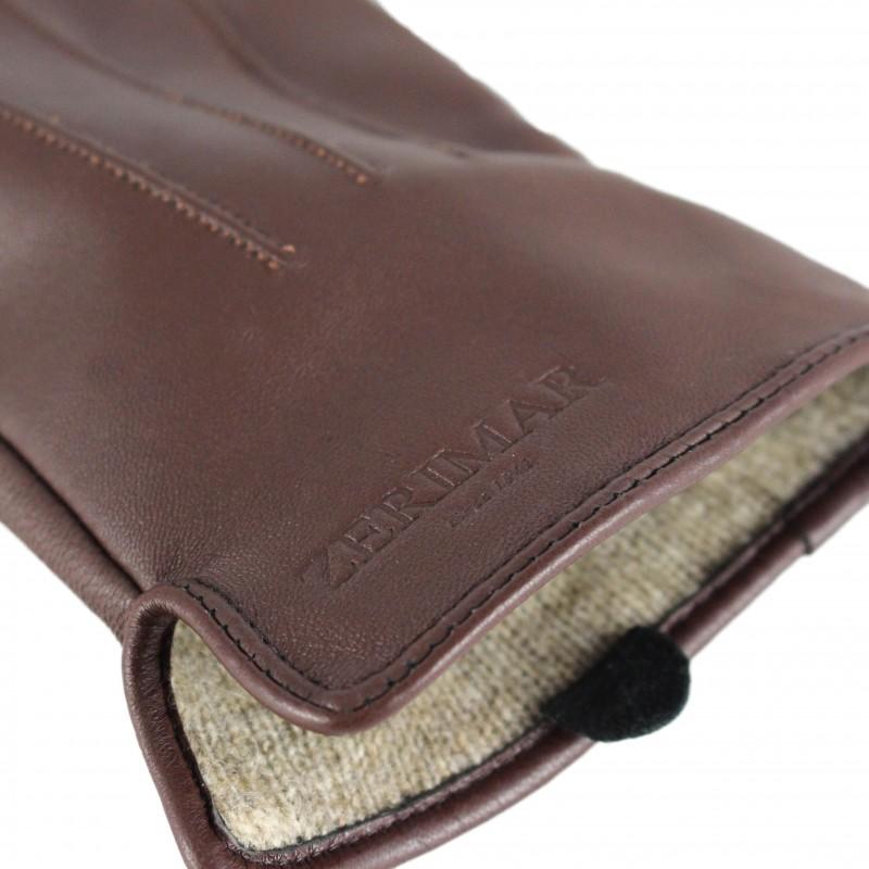 zerimar shoes Guantes de piel para hombre modelo FLOWK Precio de fábrica