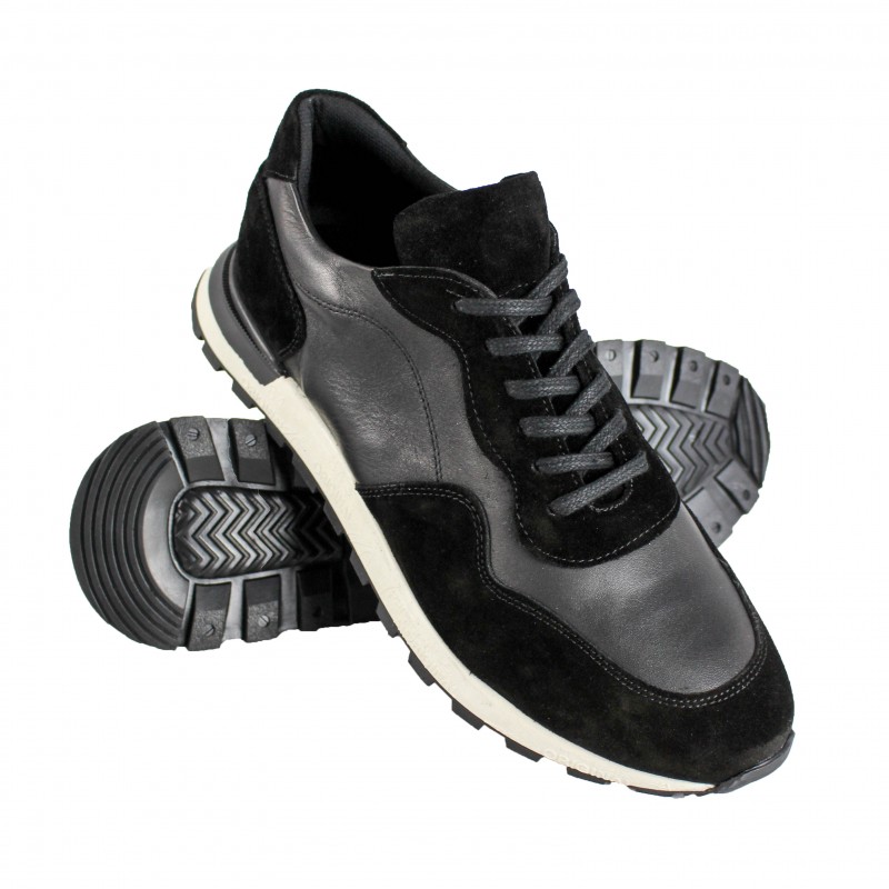 zerimar shoes Sneakers de piel combi con detalle relieve