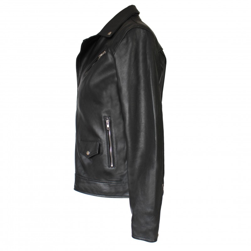 zerimar shoes Chaqueta heavy de piel con cremallera TAUMO Oferta especial de fábrica