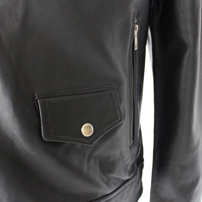 zerimar shoes Chaqueta heavy de piel con cremallera TAUMO Oferta especial de fábrica