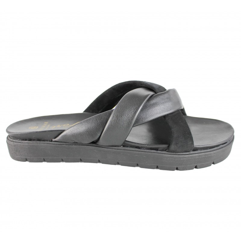 zerimar shoes Sandalias planas de piel combi modelo TRIADA Tienda de fábrica