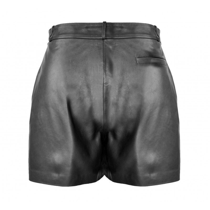 zerimar shoes Pantalones cortos de cuero - shorts con doble cierre Descuento por venta flash