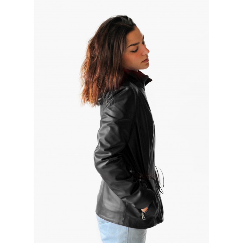 zerimar shoes Chaqueta de piel con cremallera modelo KINLEY Devoluciones gratuitas