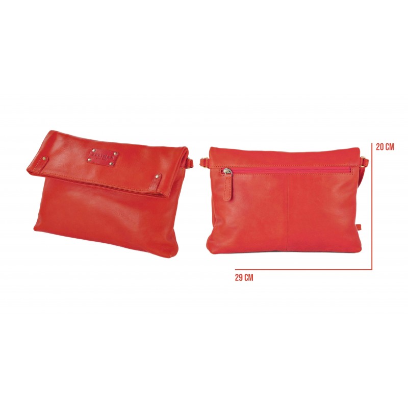 zerimar shoes Bolso de piel con solapa y doble imán EKKO 29x20x4 cm 2025