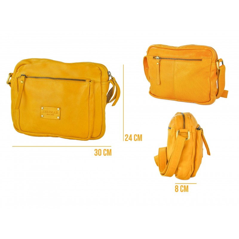 zerimar shoes Bolso de piel con multicremallera JAYCE 30x24x8 cm En línea