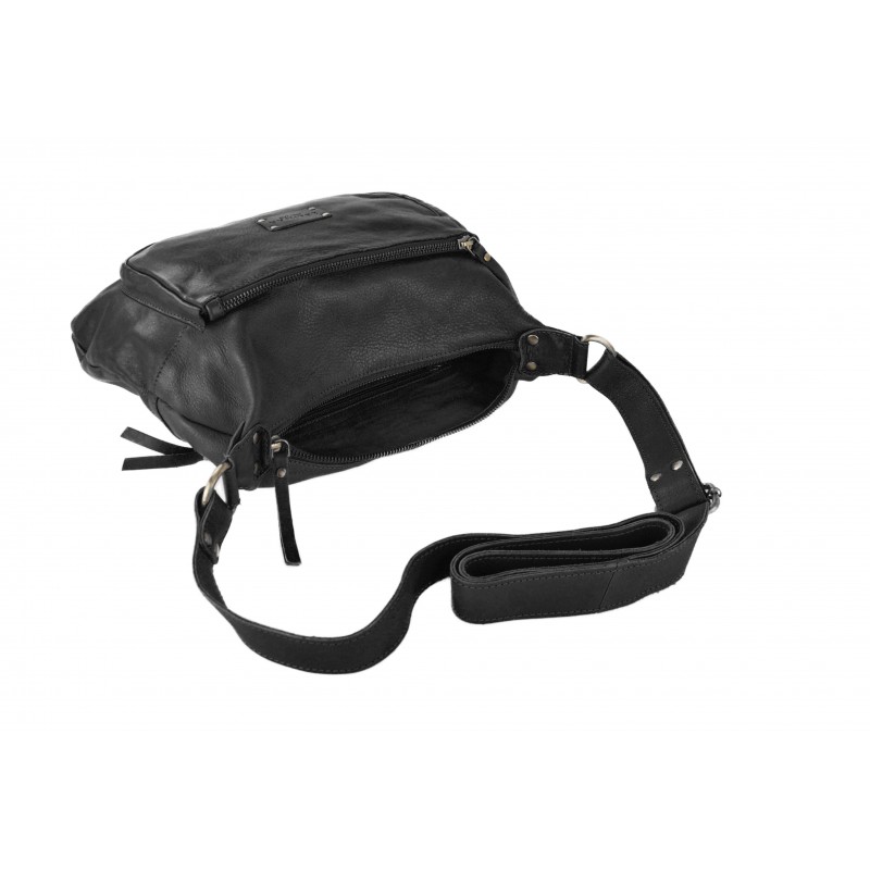 zerimar shoes Bolso de piel con correa y multicremallera VIKTOR 39x29x8 cm Outlet online