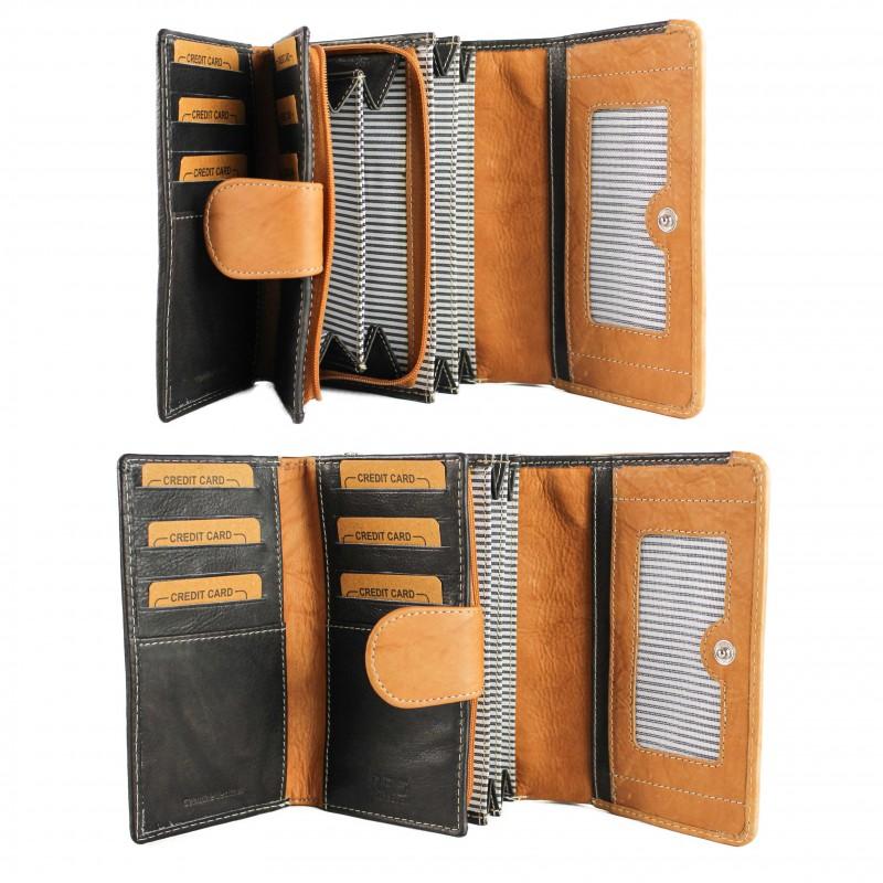 zerimar shoes Cartera de piel multiespacio triangulos 15 5x11 cm En oferta