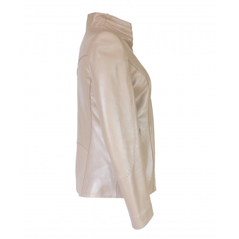 zerimar shoes Chaqueta de piel con cremallera diagonal FOSTE Tienda