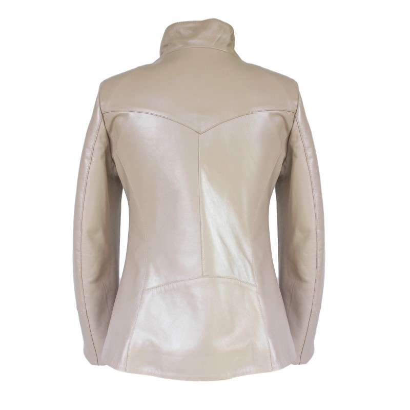 zerimar shoes Chaqueta de piel con cremallera diagonal FOSTE Tienda