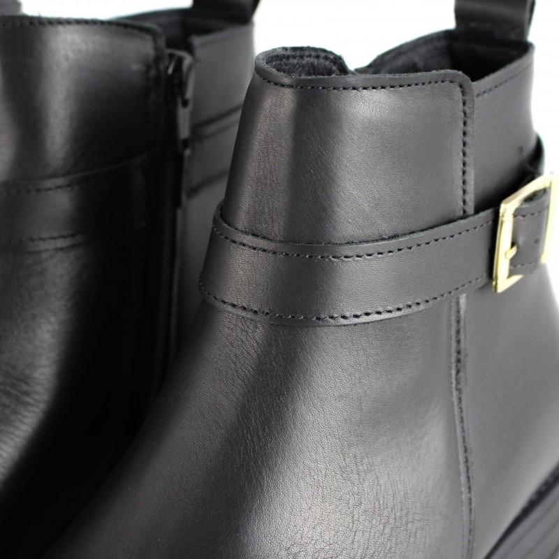zerimar shoes Botines de piel con hebilla y cremallera modelo TENGA Envío gratis