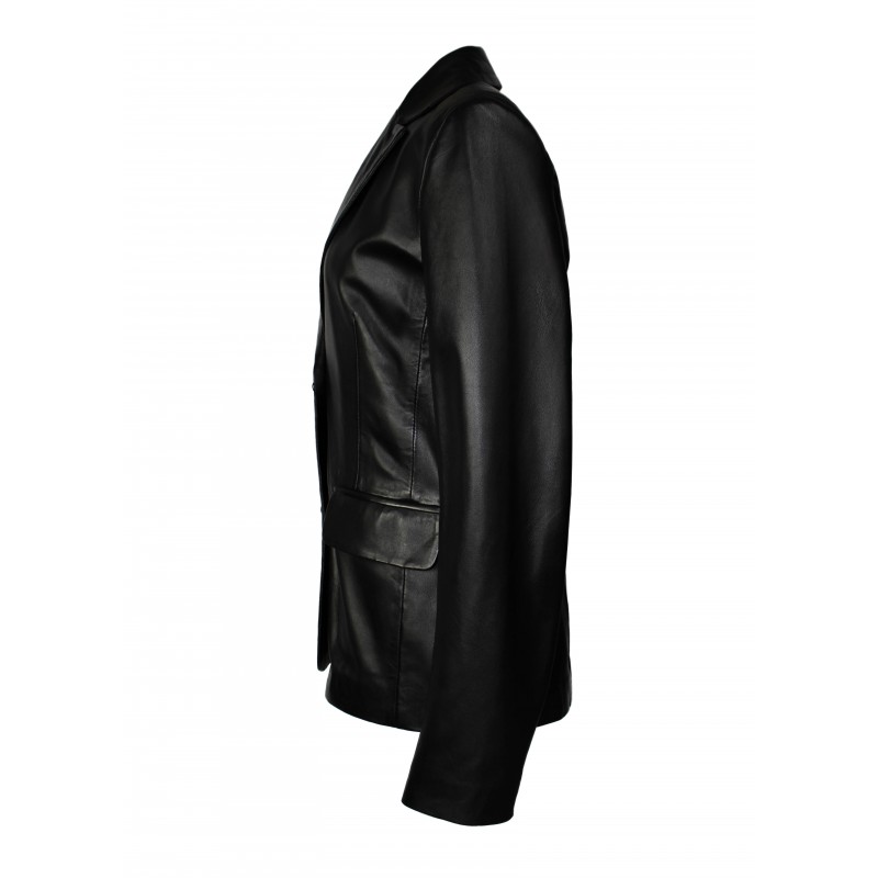 zerimar shoes Blazer de piel abotonada estilo elegante Oferta especial