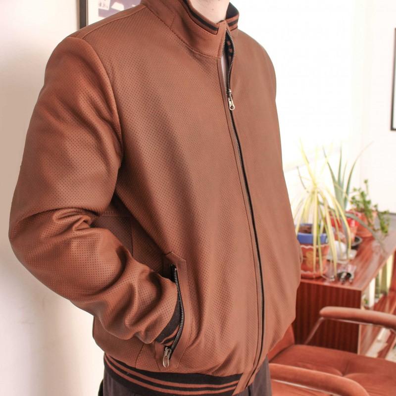 zerimar shoes Chaqueta de cuero perforada modelo ITALIA COMPRAR AHORA