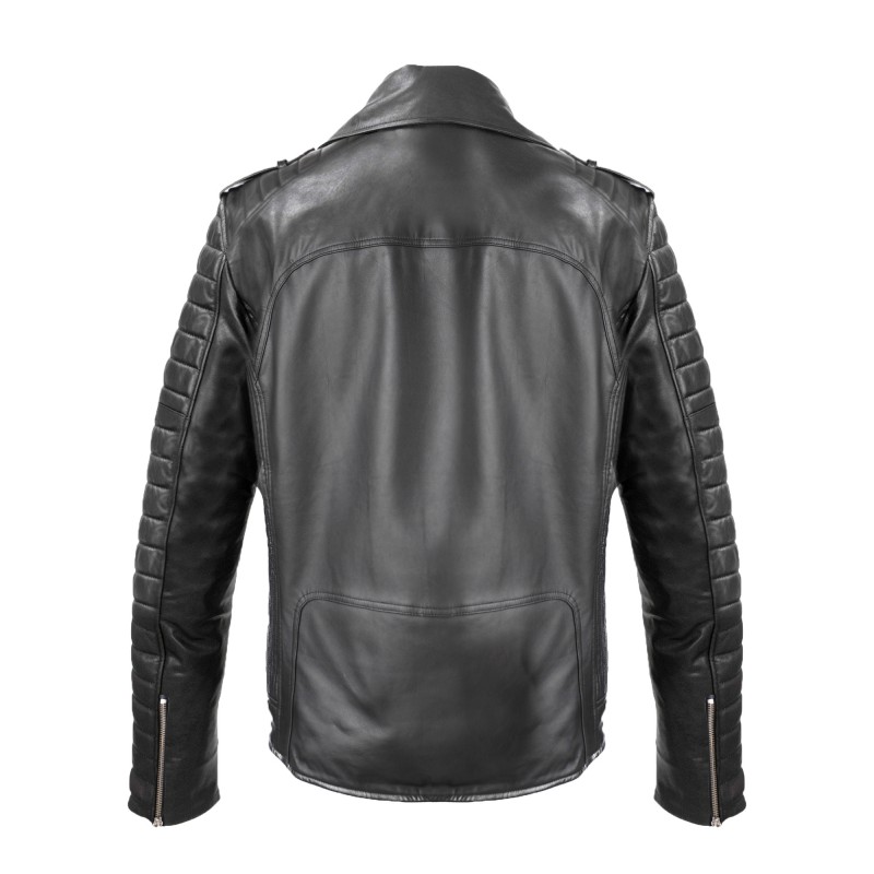 zerimar shoes Chaqueta heavy de cuero con cremallera CAPSULA Oferta especial de fábrica
