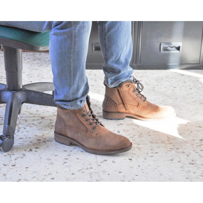 zerimar shoes Botas combi de piel con cierre de cremallera Solo queda un día