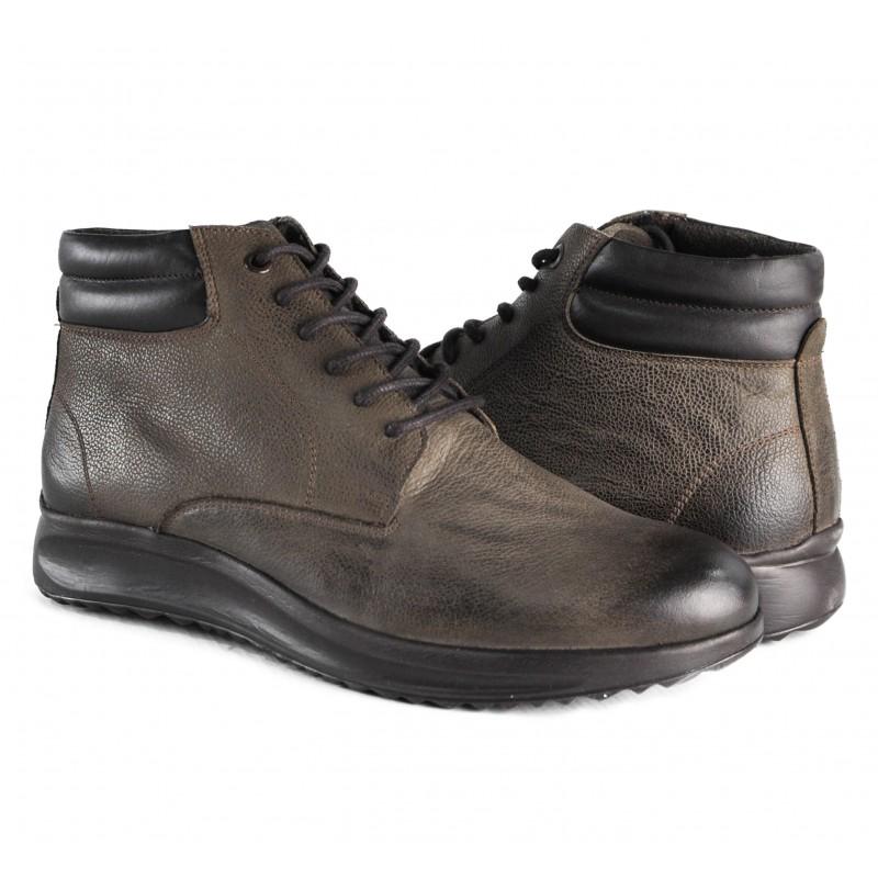 zerimar shoes Botines de piel con degradado y cordones