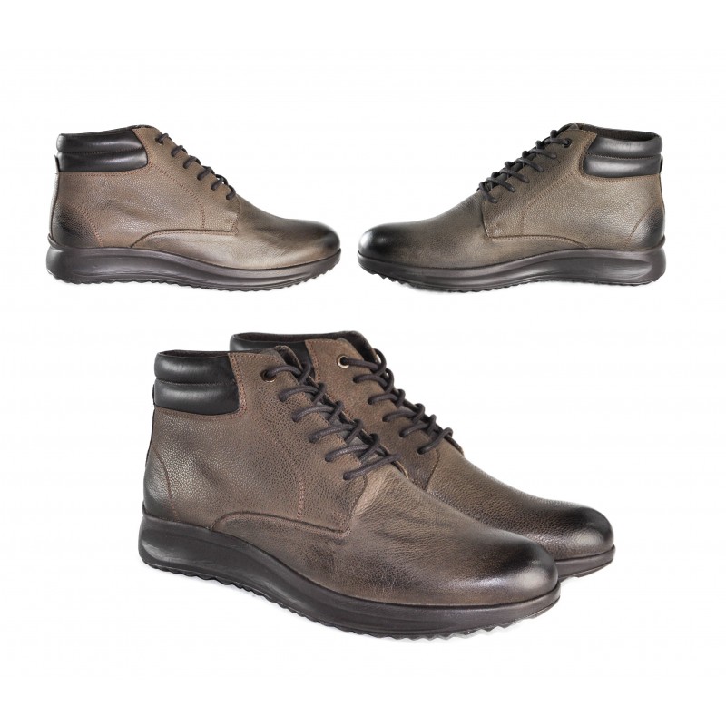 zerimar shoes Botines de piel con degradado y cordones Superdescuento