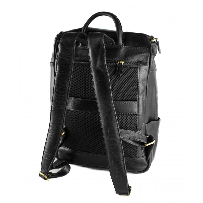 zerimar shoes Mochila de piel grabada estilo vintage con cierre de cremallera Limitado a 3 días