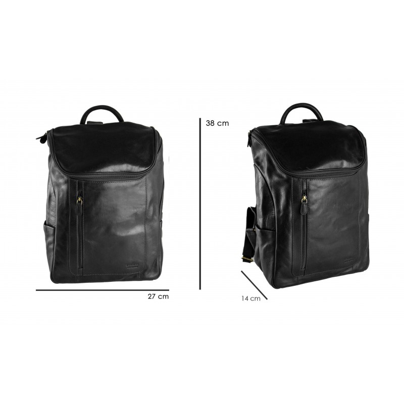zerimar shoes Mochila de piel grabada estilo vintage con cierre de cremallera Limitado a 3 días
