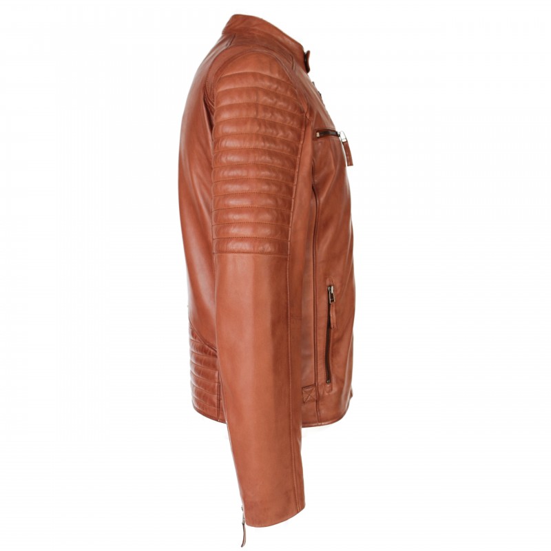 zerimar shoes Chaqueta de piel con acolchado PEAK Última moda