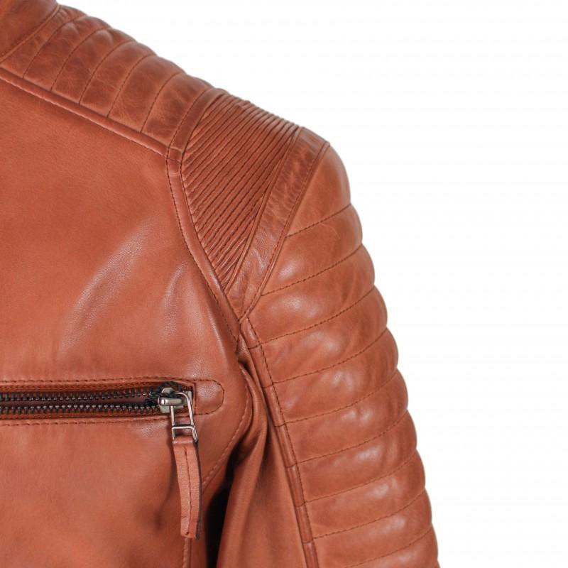 zerimar shoes Chaqueta de piel con acolchado PEAK Última moda