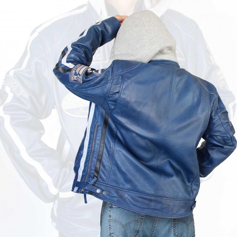 zerimar shoes Chaqueta de piel con parches WOBALL Descuento por venta flash