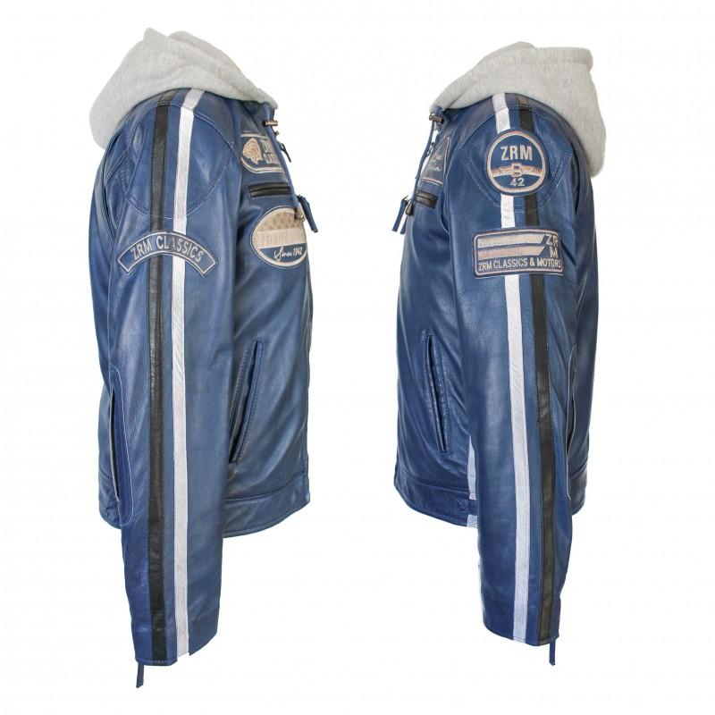 zerimar shoes Chaqueta de piel con parches WOBALL Descuento por venta flash