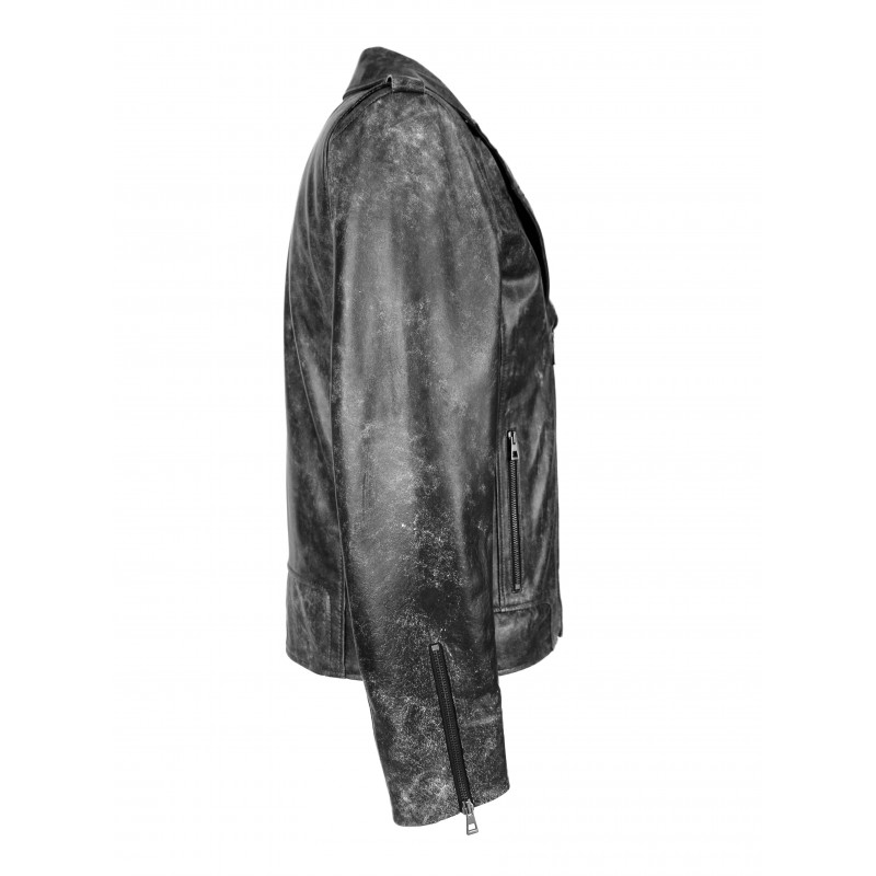 zerimar shoes Chaqueta de piel biker OLD SCHOOL Devoluciones gratuitas
