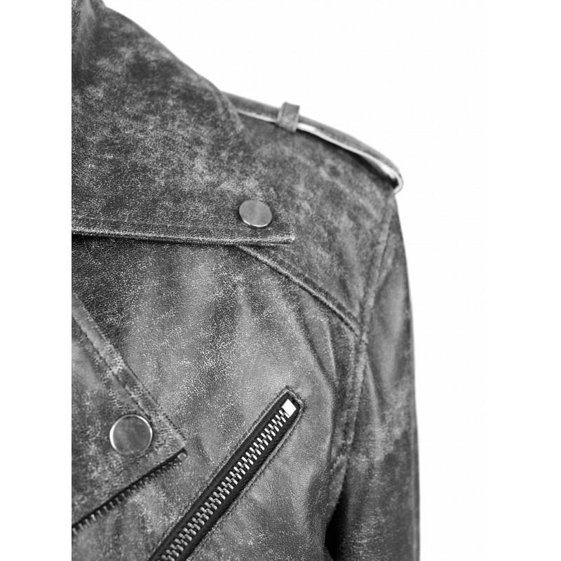 zerimar shoes Chaqueta de piel biker OLD SCHOOL Devoluciones gratuitas