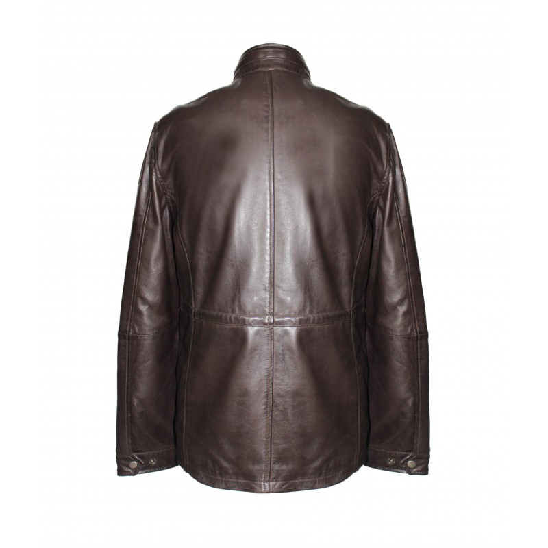 zerimar shoes Chaqueta de piel con doble cierre y bolsillos modelo FISHER Rebajas
