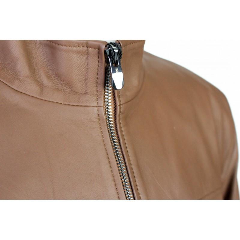 zerimar shoes Chaqueta de cuero con cremallera modelo PANPET Descuento