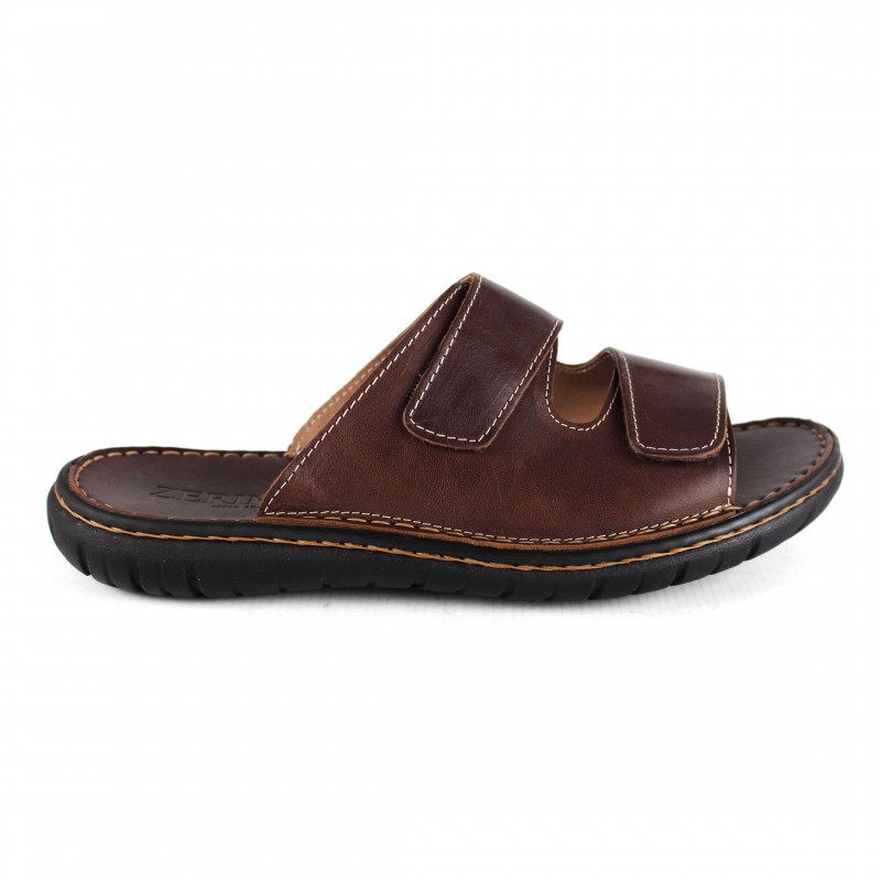 zerimar shoes Sandalia de piel ajustable con velcro modelo JOUSKA Precio de fábrica