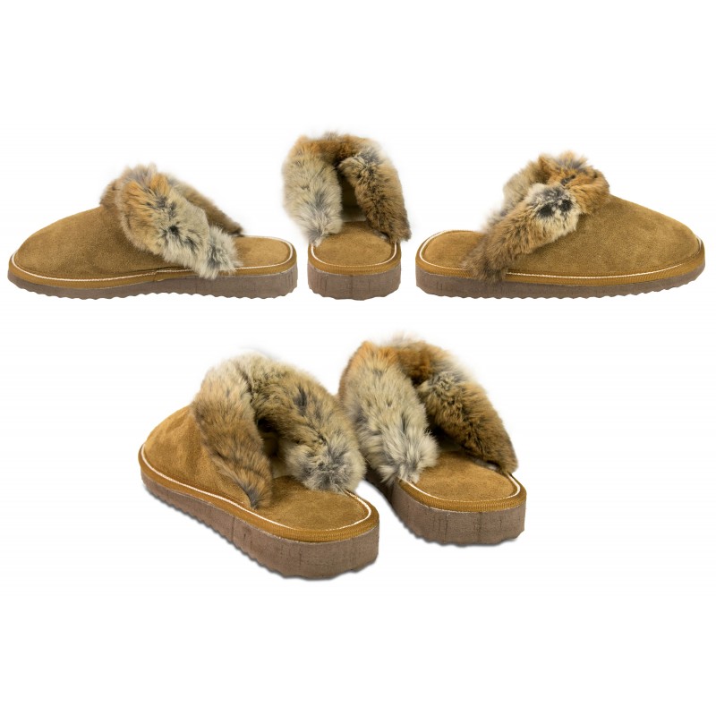 zerimar shoes Zapatillas abiertas de piel Double Face invierno Liquidación