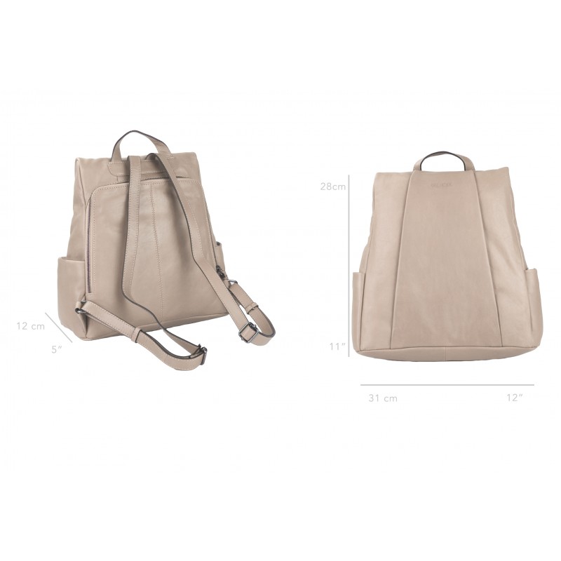 zerimar shoes Mochila de piel natural con cierre trasero antirrobo Envío internacional gratuito