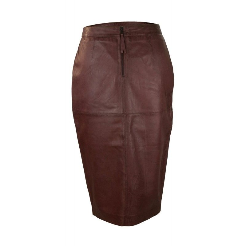 zerimar shoes Falda entubada de cuero midi Oferta exclusiva