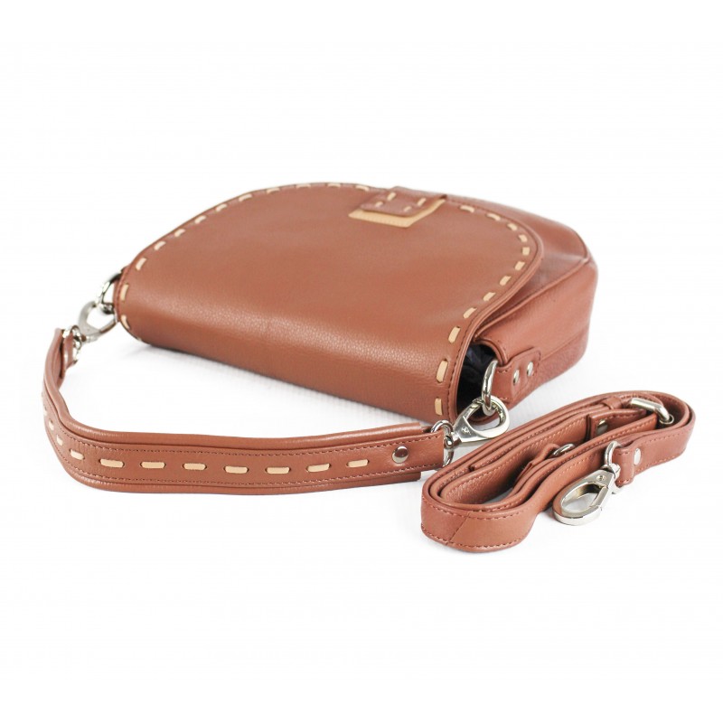 zerimar shoes Bolso de piel detalle beige con doble asa 23x6x23 cm Descuento por venta flash