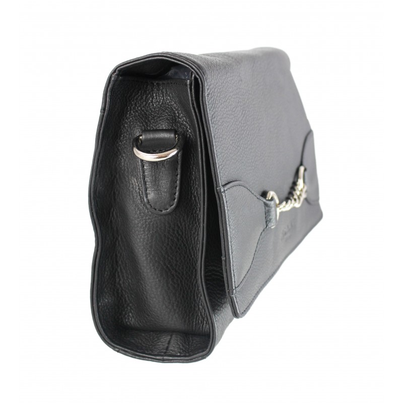 zerimar shoes Bolso bandolera de piel detalle cadena 23x5x17 cm Ofertas de temporada