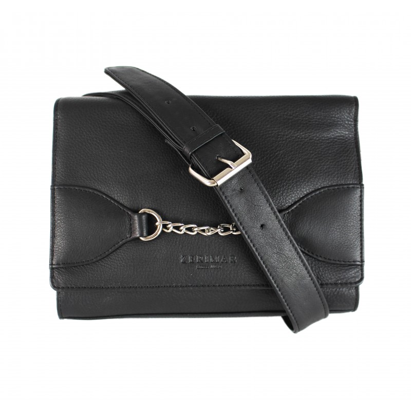 zerimar shoes Bolso bandolera de piel detalle cadena 23x5x17 cm Ofertas de temporada