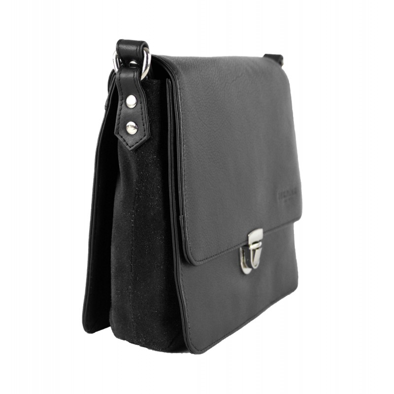 zerimar shoes Bolso bandolera de piel combinado 23x5x21 cm Ofertas especiales