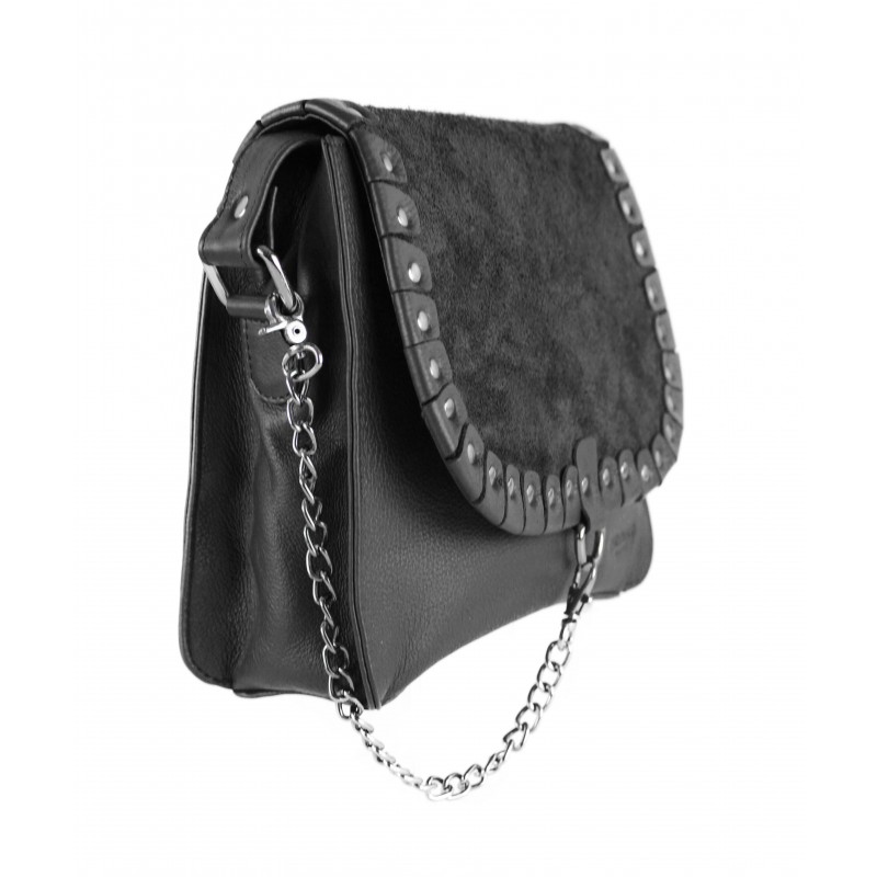 zerimar shoes Bolso bandolera de piel con tachuelas 24x8x20 cm Grandes ahorros