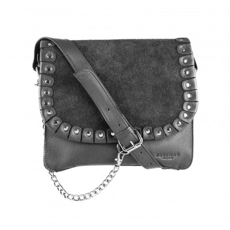 zerimar shoes Bolso bandolera de piel con tachuelas 24x8x20 cm Grandes ahorros