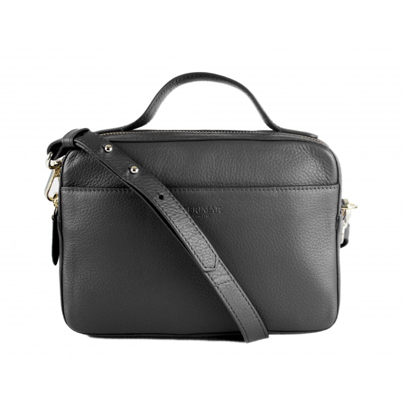 zerimar shoes Bolso de piel con doble cremallera 23x9x15 cm Devoluciones gratuitas