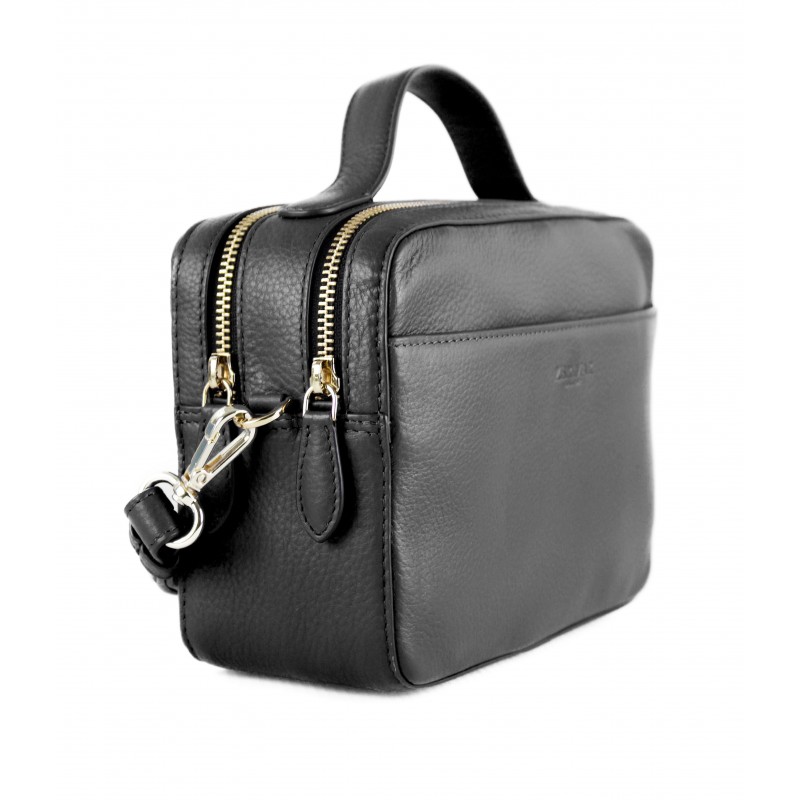 zerimar shoes Bolso de piel con doble cremallera 23x9x15 cm Devoluciones gratuitas
